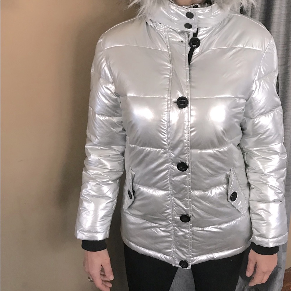 Diesel reflective bomber/ puffer jacket